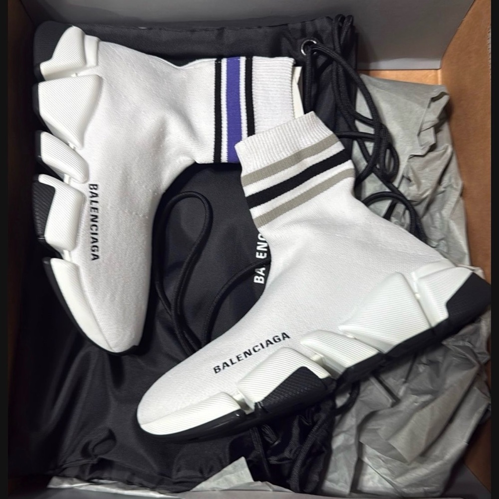 Balenciaga White and Black Sneakers